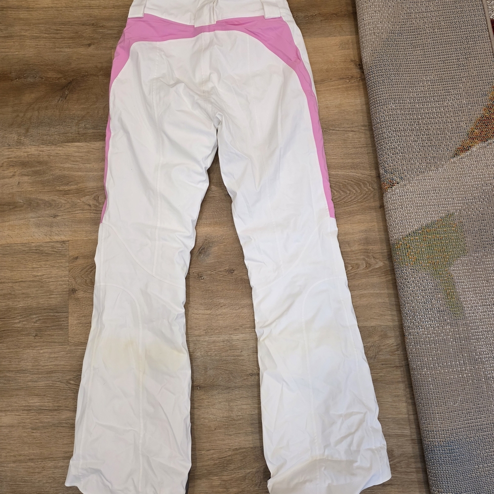 Bogner Women White and Pink Skinny Pants, Size 4-6